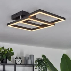 hofstein Plafonnier Cavareno LED Noir, 1 lumière* Éclairage Led