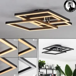hofstein Plafonnier Cavareno LED Noir, 1 lumière* Éclairage Led