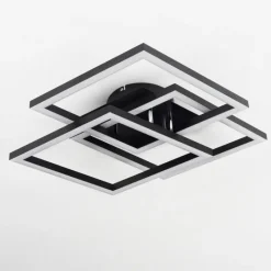 hofstein Plafonnier Cavareno LED Noir, 1 lumière* Éclairage Led