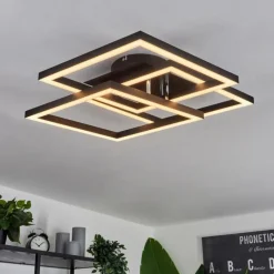 hofstein Plafonnier Cavareno LED Noir, 1 lumière* Éclairage Led