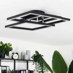 hofstein Plafonnier Cavareno LED Noir, 1 lumière* Éclairage Led