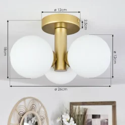 hofstein Plafonnier Cebola Or, 3 lumières