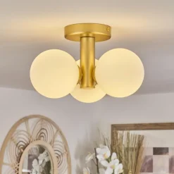 hofstein Plafonnier Cebola Or, 3 lumières