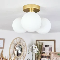 hofstein Plafonnier Cebola Or, 3 lumières