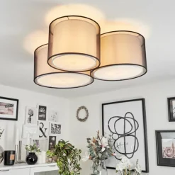 Lampes En Tissu-hofstein Plafonnier Cerdedo Blanc, 3 lumières