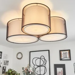 Lampes En Tissu-hofstein Plafonnier Cerdedo Blanc, 3 lumières