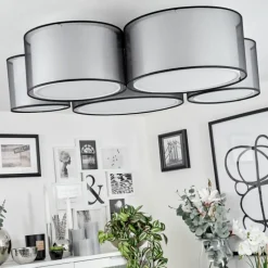 Lampes En Tissu-hofstein Plafonnier Cerdedo Blanc, 5 lumières