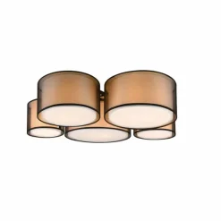 Lampes En Tissu-Luminaires Trio Plafonnier Cerdedo Blanc, 5 lumières