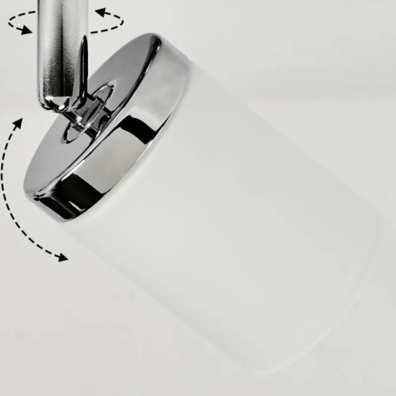 hofstein Plafonnier Cerejeiras LED Chrome, 2 lumières, Télécommandes, Changeur de couleurs