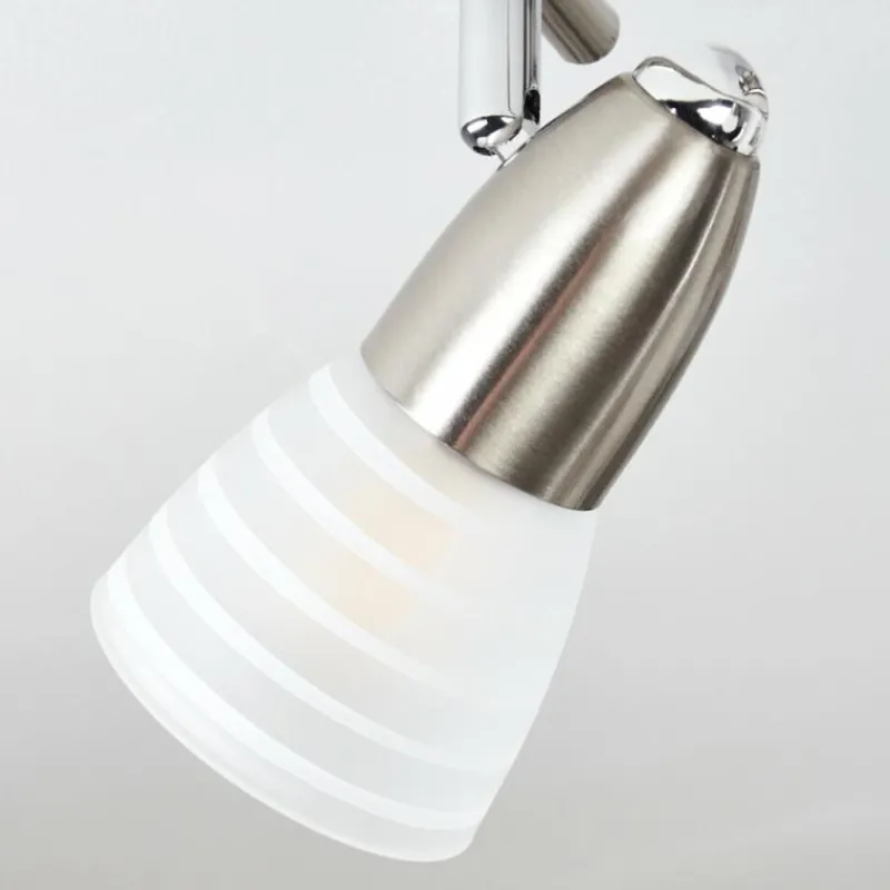 hofstein Plafonnier Chapod LED Nickel mat, 3 lumières