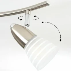 hofstein Plafonnier Chapod Nickel mat, 4 lumières