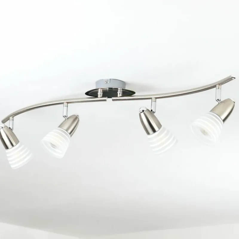 hofstein Plafonnier Chapod Nickel mat, 4 lumières