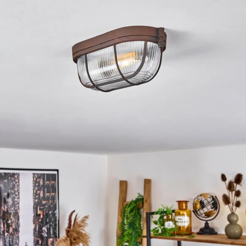 hofstein Plafonnier Chaquire Brun, Rouille, 1 lumière