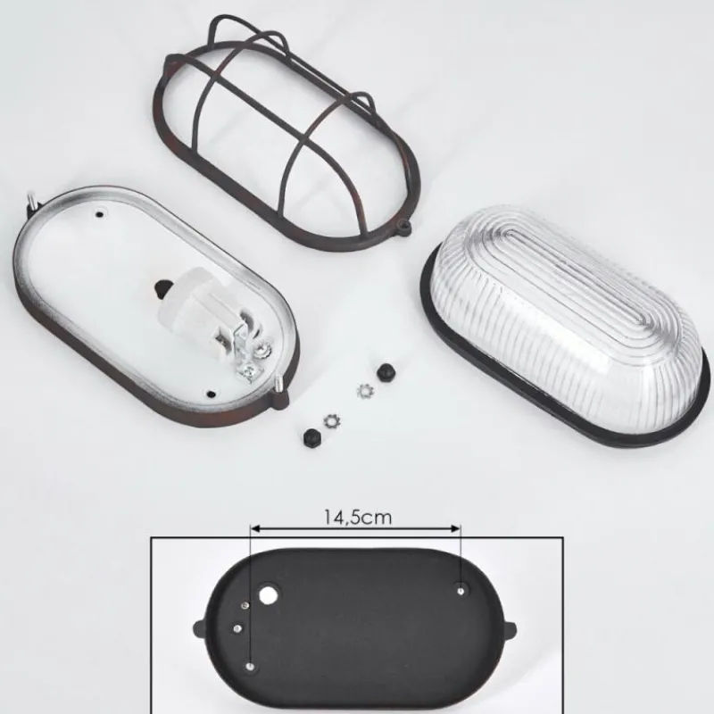 hofstein Plafonnier Chaquire Brun, Rouille, 1 lumière