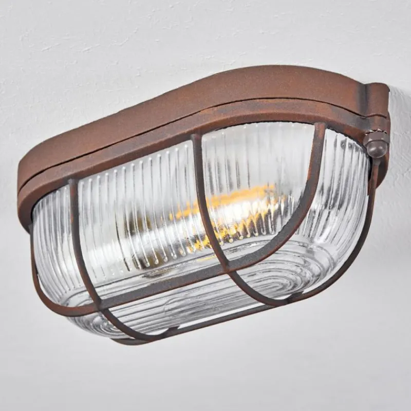 hofstein Plafonnier Chaquire Brun, Rouille, 1 lumière