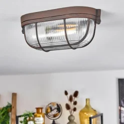 hofstein Plafonnier Chaquire Brun, Rouille, 1 lumière