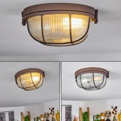 hofstein Plafonnier Chaquire Brun, Rouille, 1 lumière