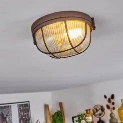 hofstein Plafonnier Chaquire Brun, Rouille, 1 lumière