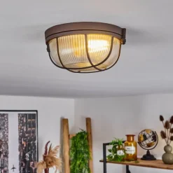 hofstein Plafonnier Chaquire Brun, Rouille, 1 lumière