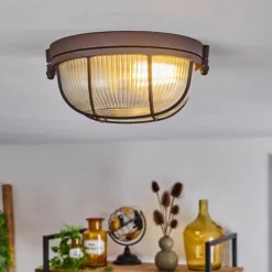 hofstein Plafonnier Chaquire Brun, Rouille, 1 lumière