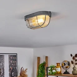 hofstein Plafonnier Chaquire Gris, 1 lumière