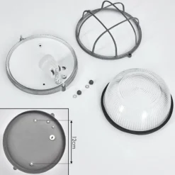 hofstein Plafonnier Chaquire Gris, 1 lumière