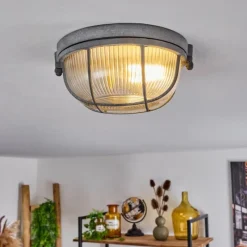 hofstein Plafonnier Chaquire Gris, 1 lumière