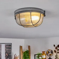 hofstein Plafonnier Chaquire Gris, 1 lumière