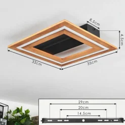 hofstein Plafonnier Charentay LED Noir, 1 lumière* Éclairage Led