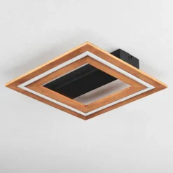 hofstein Plafonnier Charentay LED Noir, 1 lumière* Éclairage Led