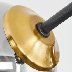 Suspension Verre Fumé-hofstein Plafonnier Chehalis Laiton, Noir, 6 lumières