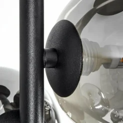 Suspension Verre Fumé-hofstein Plafonnier Chehalis Noir, 4 lumières