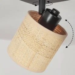 Luminaires Scandinaves-hofstein Plafonnier Chenevrey Noir, 2 lumières