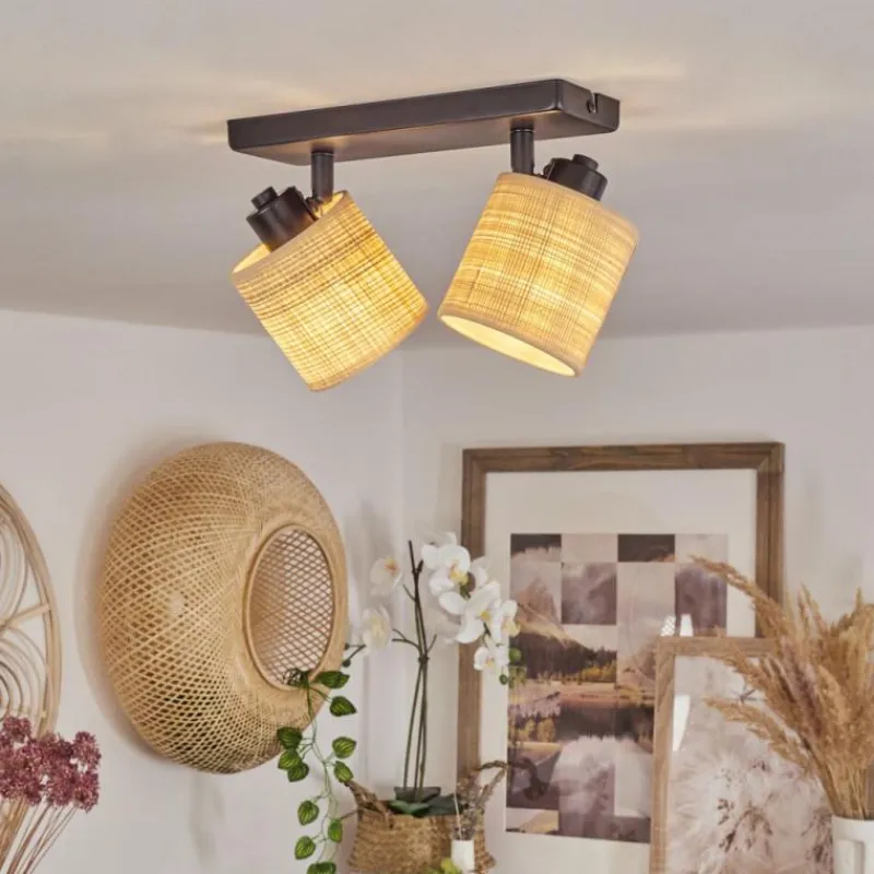 Luminaires Scandinaves-hofstein Plafonnier Chenevrey Noir, 2 lumières