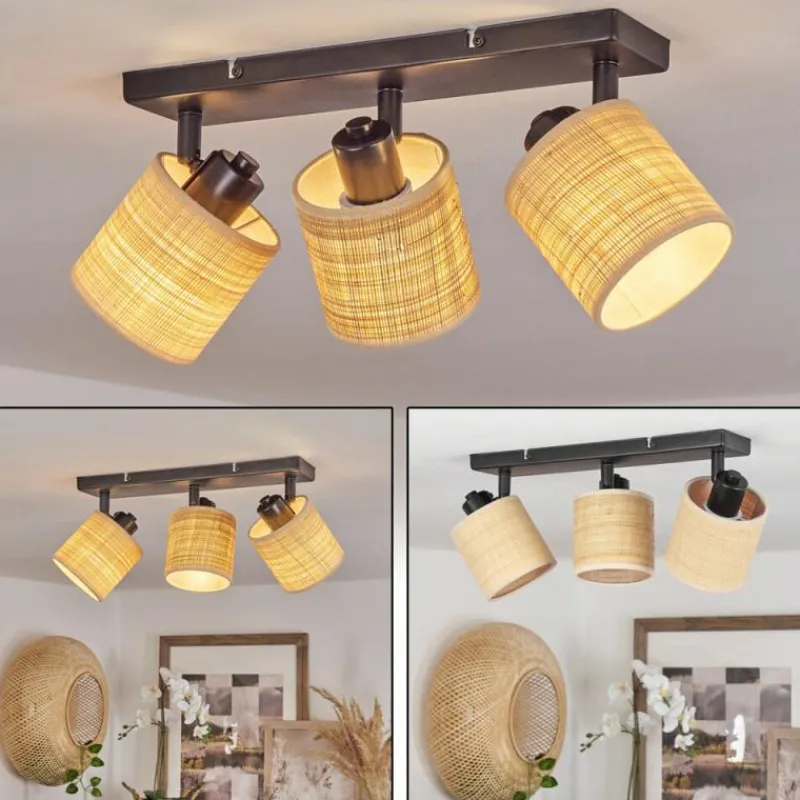 Luminaires Scandinaves-hofstein Plafonnier Chenevrey Noir, 3 lumières