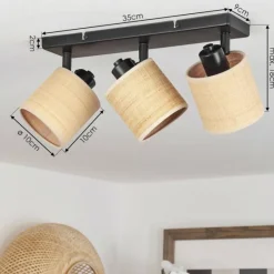 Luminaires Scandinaves-hofstein Plafonnier Chenevrey Noir, 3 lumières