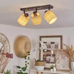 Luminaires Scandinaves-hofstein Plafonnier Chenevrey Noir, 3 lumières