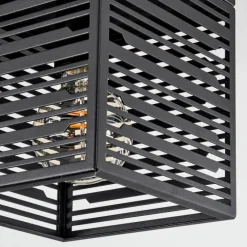 Lampes Industrielles-hofstein Plafonnier Cire Noir, 2 lumières