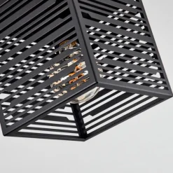 Lampes Industrielles-hofstein Plafonnier Cire Noir, 2 lumières