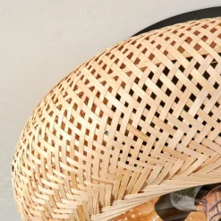 hofstein Plafonnier 50 cm Bauro Noir, 4 lumières, Télécommandes