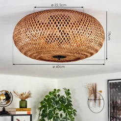 Luminaires Scandinaves-hofstein Plafonnier 40 cm Bauro Noir, 3 lumières