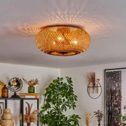 Luminaires Scandinaves-hofstein Plafonnier 40 cm Bauro Noir, 3 lumières