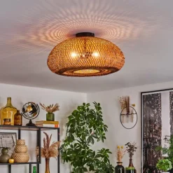 Luminaires Scandinaves-hofstein Plafonnier 50 cm Bauro Noir, 2 lumières