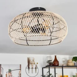 Luminaires Scandinaves-hofstein Plafonnier 40 cm Brandala Noir, 3 lumières