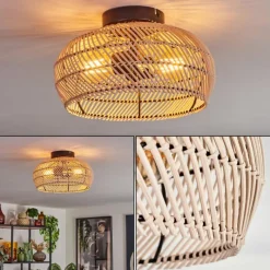 Luminaires Scandinaves-hofstein Plafonnier 30 cm Brandala Noir, 2 lumières