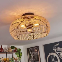 Luminaires Scandinaves-hofstein Plafonnier 50 cm Brandala Noir, 3 lumières