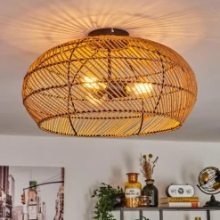 Luminaires Scandinaves-hofstein Plafonnier 50 cm Brandala Noir, 3 lumières