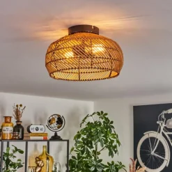 hofstein Plafonnier 30 cm Brandala Noir, 2 lumières