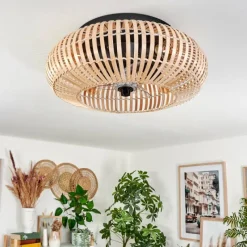 hofstein Plafonnier 50 cm Mulstrand Noir, 4 lumières, Télécommandes