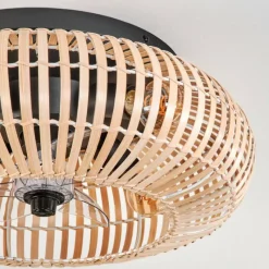 hofstein Plafonnier 50 cm Mulstrand Noir, 4 lumières, Télécommandes